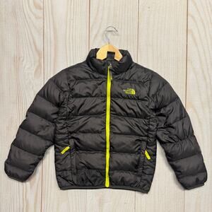 The North Face Boys 550 Goose Down Fill Puffer Jacket Size Small (7/8) Dark Gray